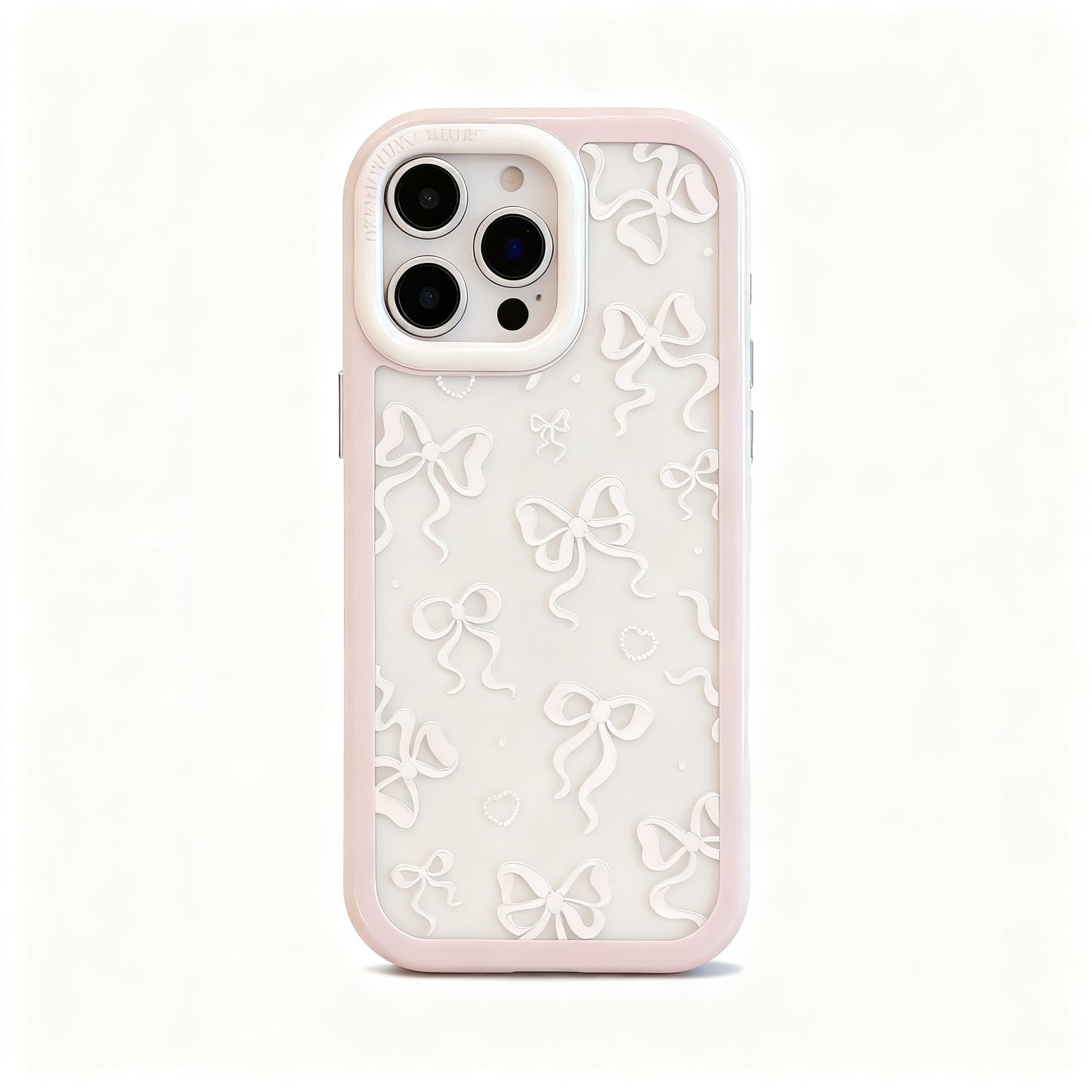 Cute Pink Butterfly Pearl Accent Phone Case for iPhone