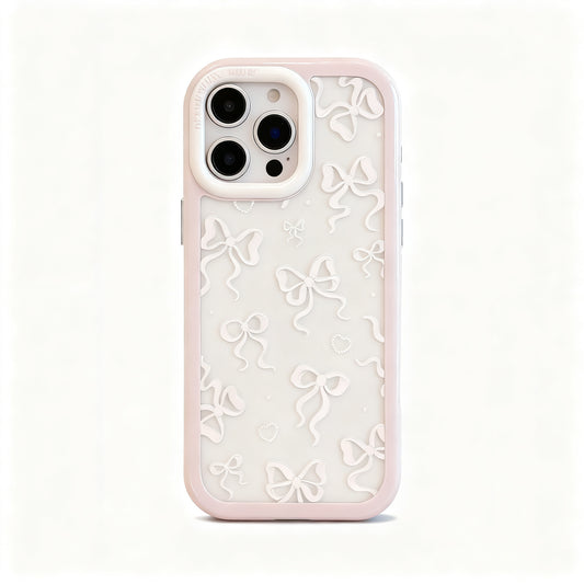 Cute Pink Butterfly Pearl Accent Phone Case for iPhone