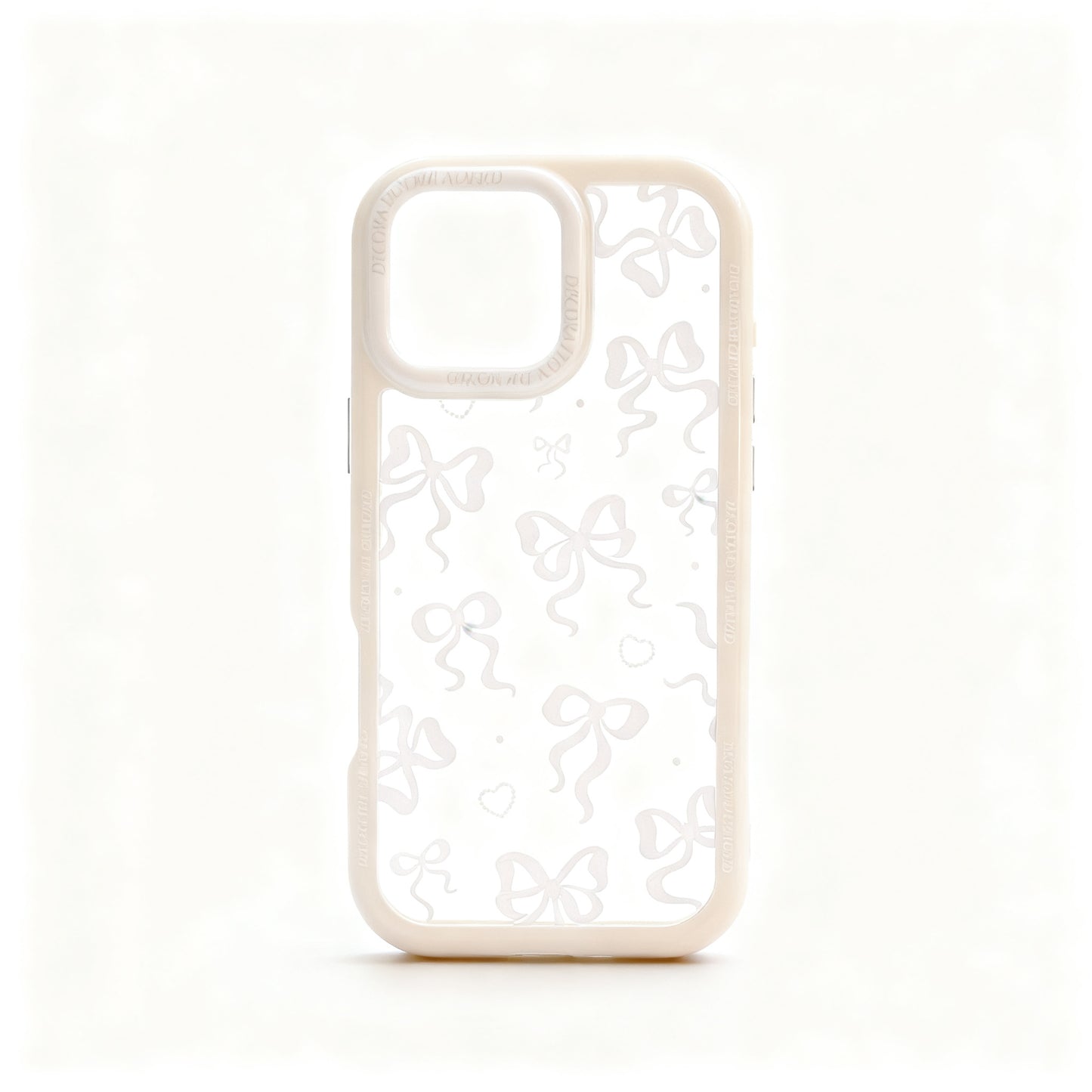 Cute Pink Butterfly Pearl Accent Phone Case for iPhone