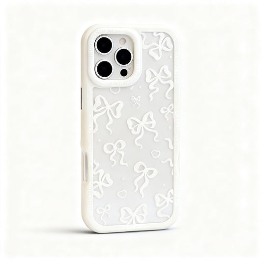 Pink Pearl Butterfly Bow Shockproof Phone Case for iPhone
