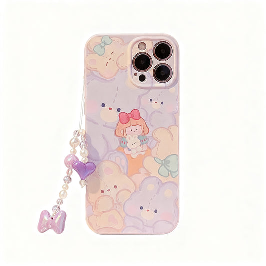 Cute Pink Butterfly Soft Phone Case for iPhone