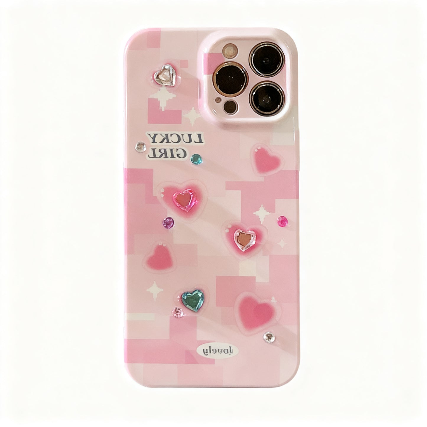 DIY Colorful Rhinestone Floral Phone Case for iPhone