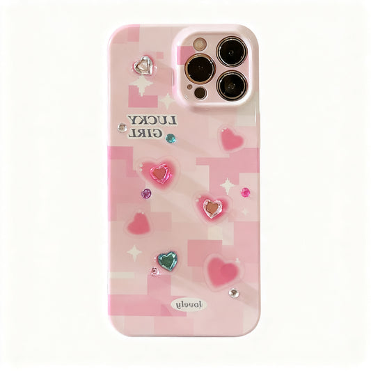 DIY Colorful Rhinestone Floral Phone Case for iPhone