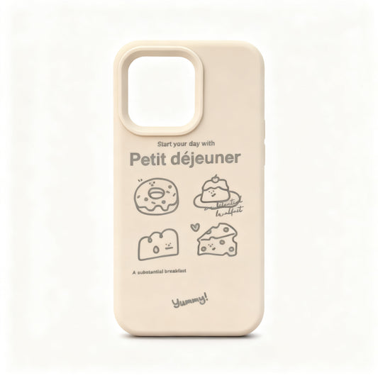 Soft Beige Bread Design Shockproof Phone Case for iPhone