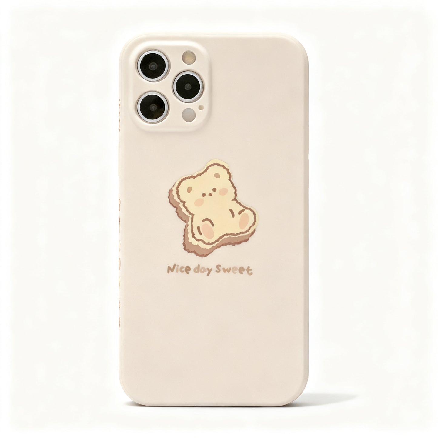 Cute Bear Design Matte Phone Case for iPhone