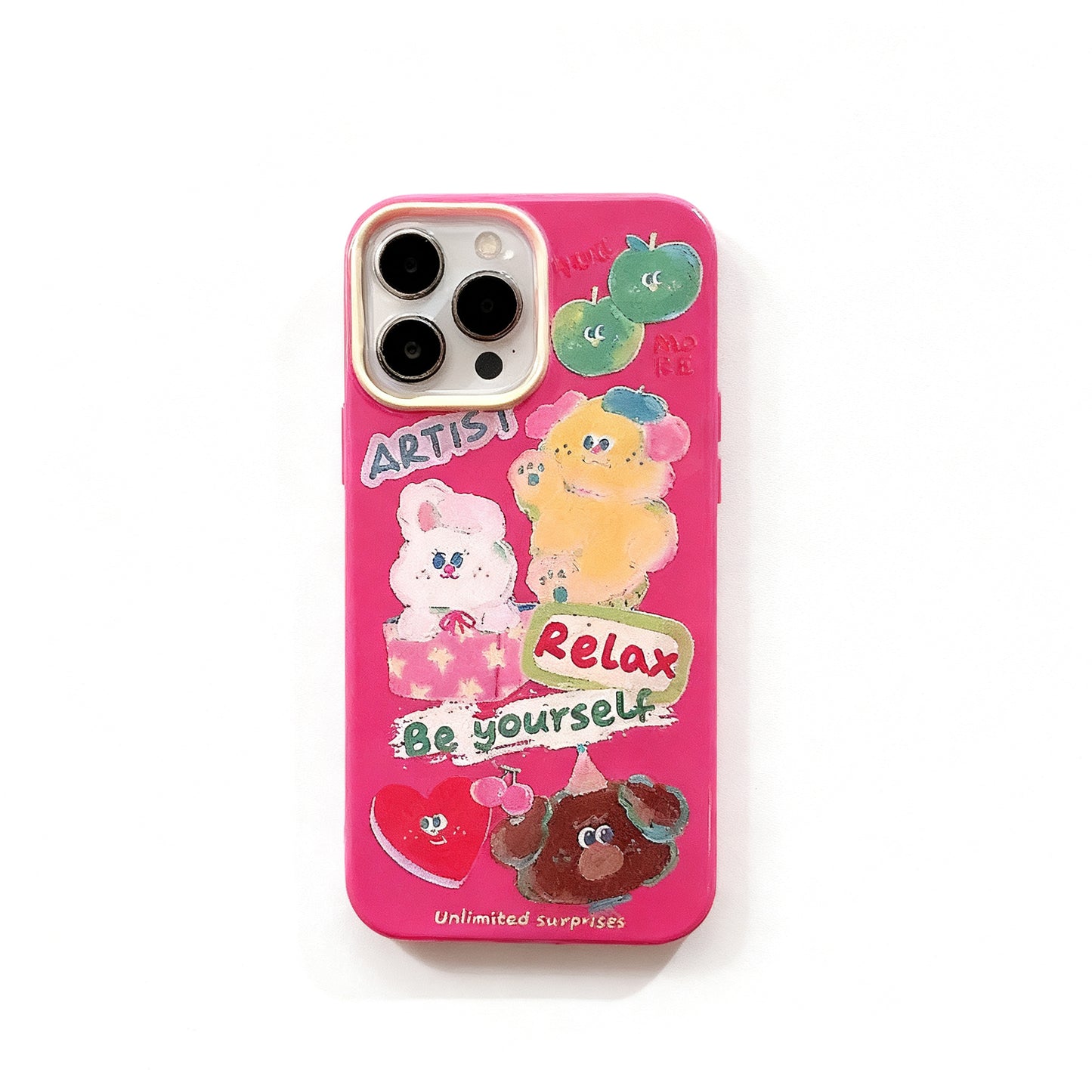 Cute Graffiti Soft Glossy Phone Case for iPhone