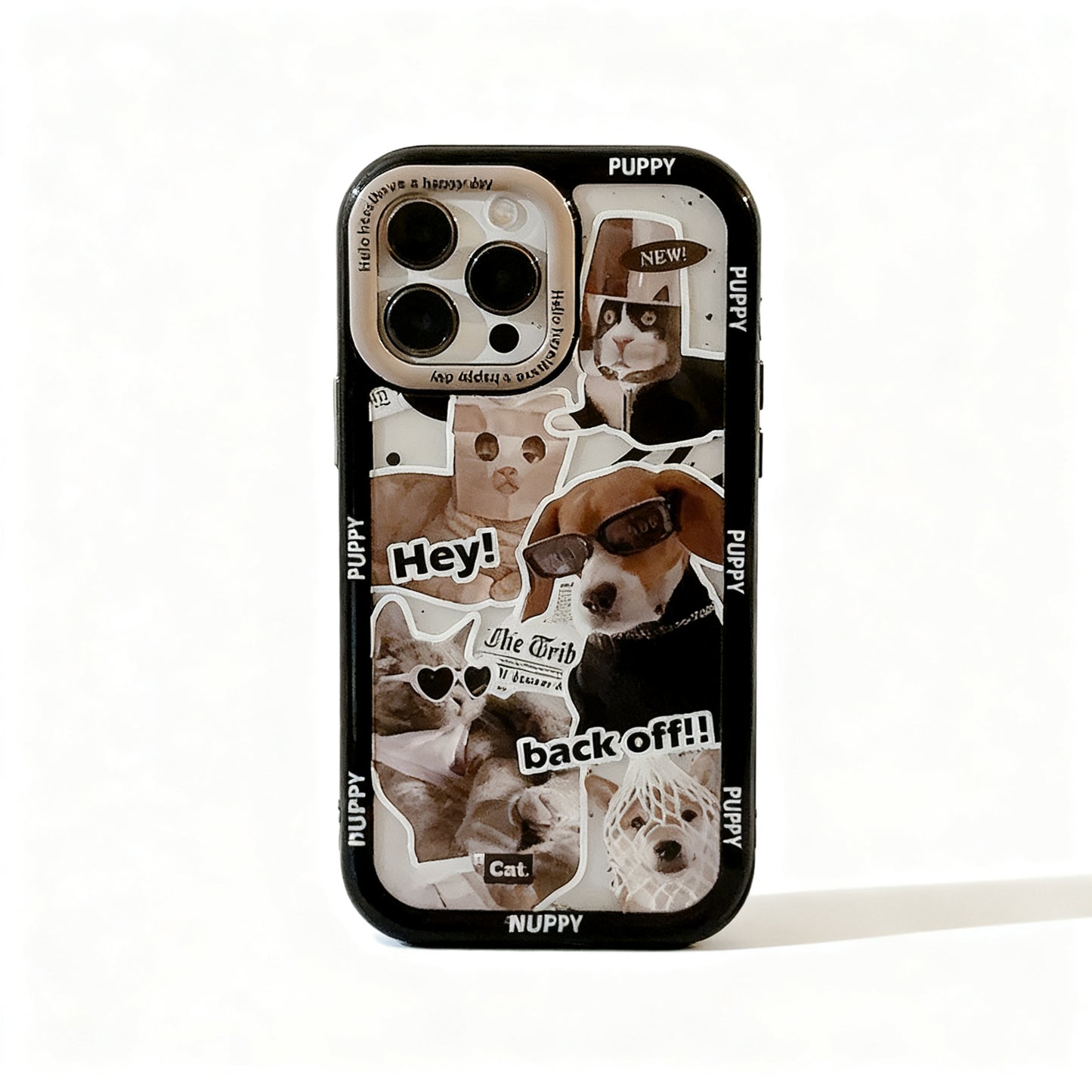 Black Cat Sunglasses Print Magnetic Phone Case for iPhone