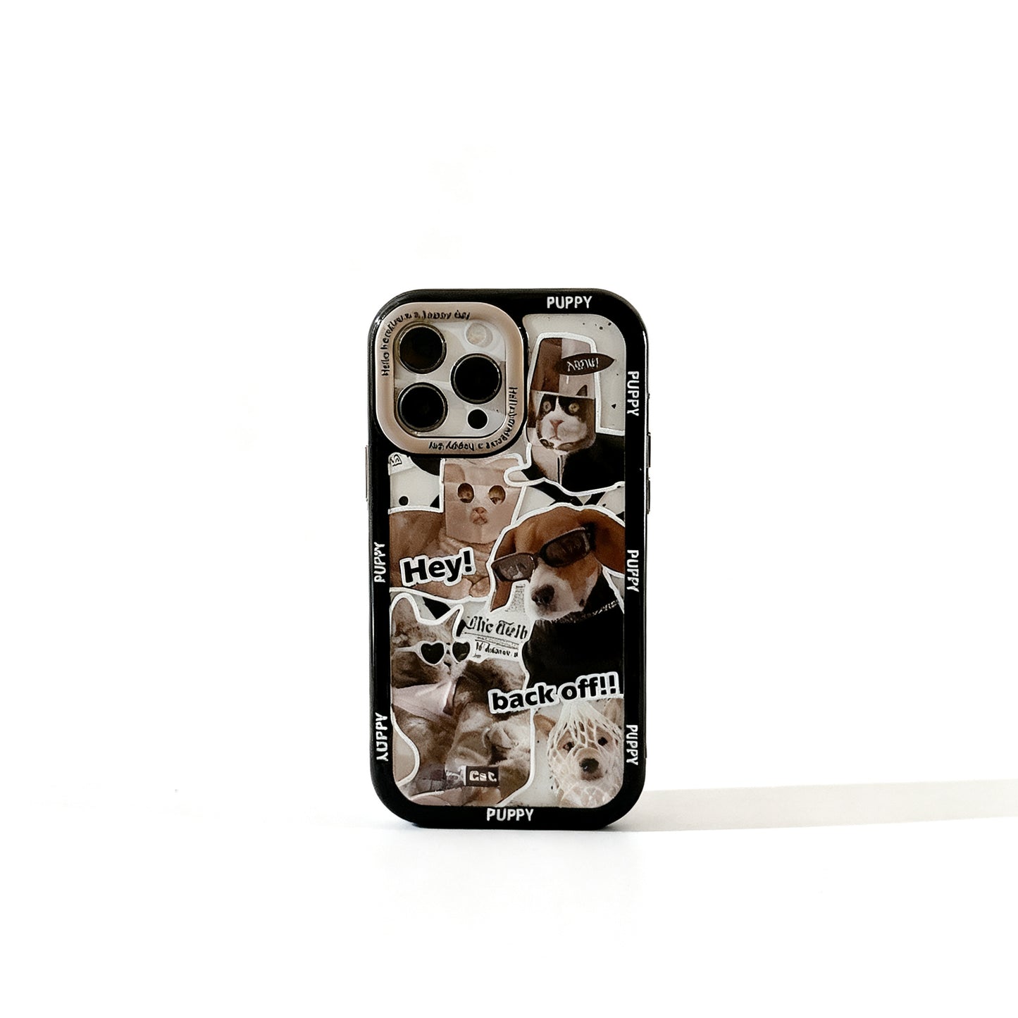 Black Cat Sunglasses Print Magnetic Phone Case for iPhone