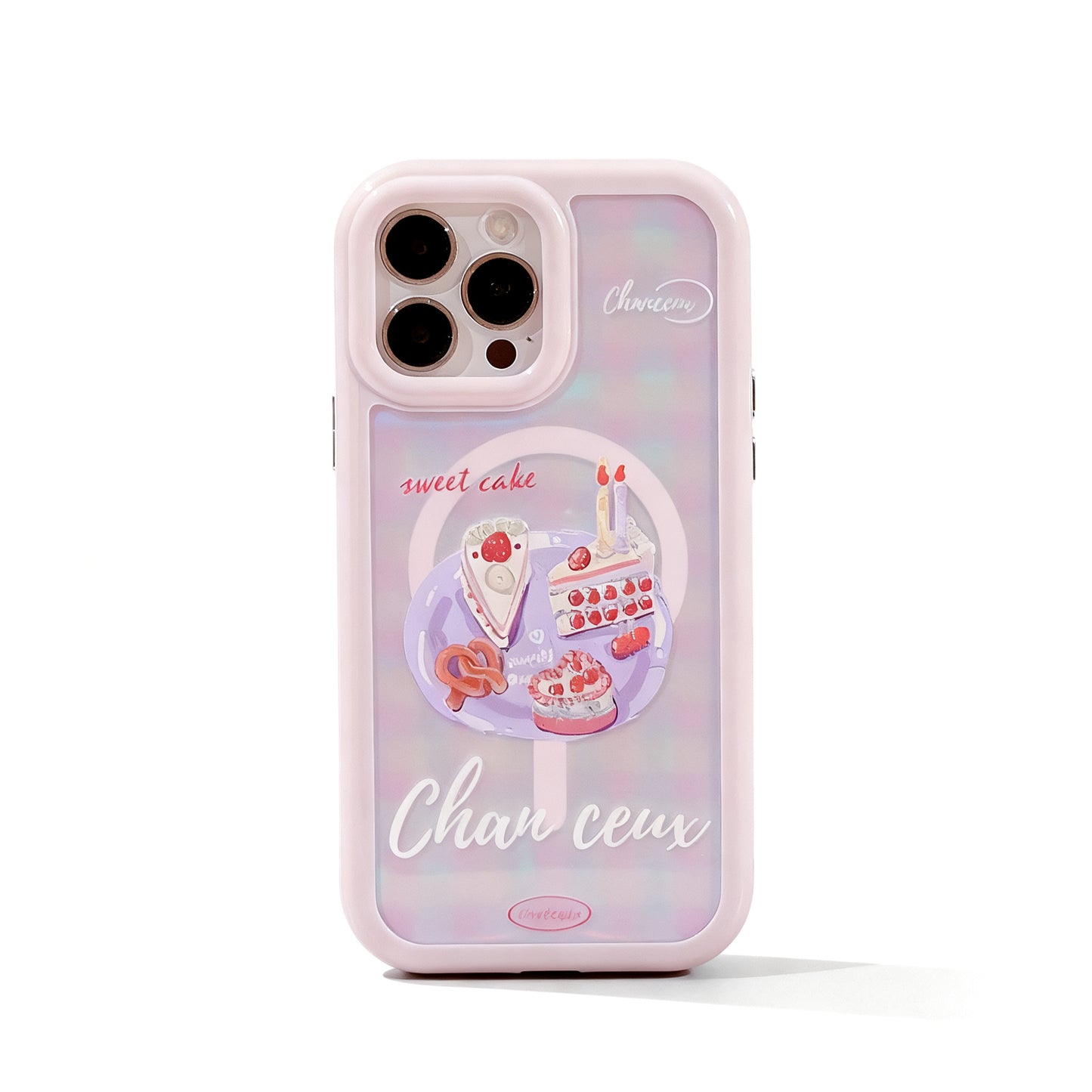 Soft Pink Dessert Cake Stand Phone Case for iPhone