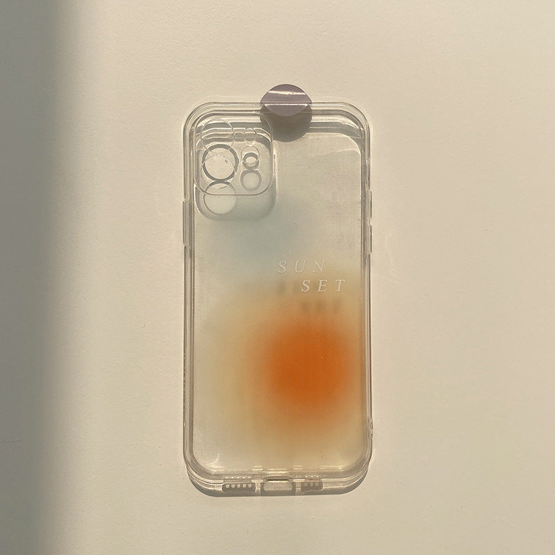 Korean Style Green Floral Soft Phone Case for iPhone