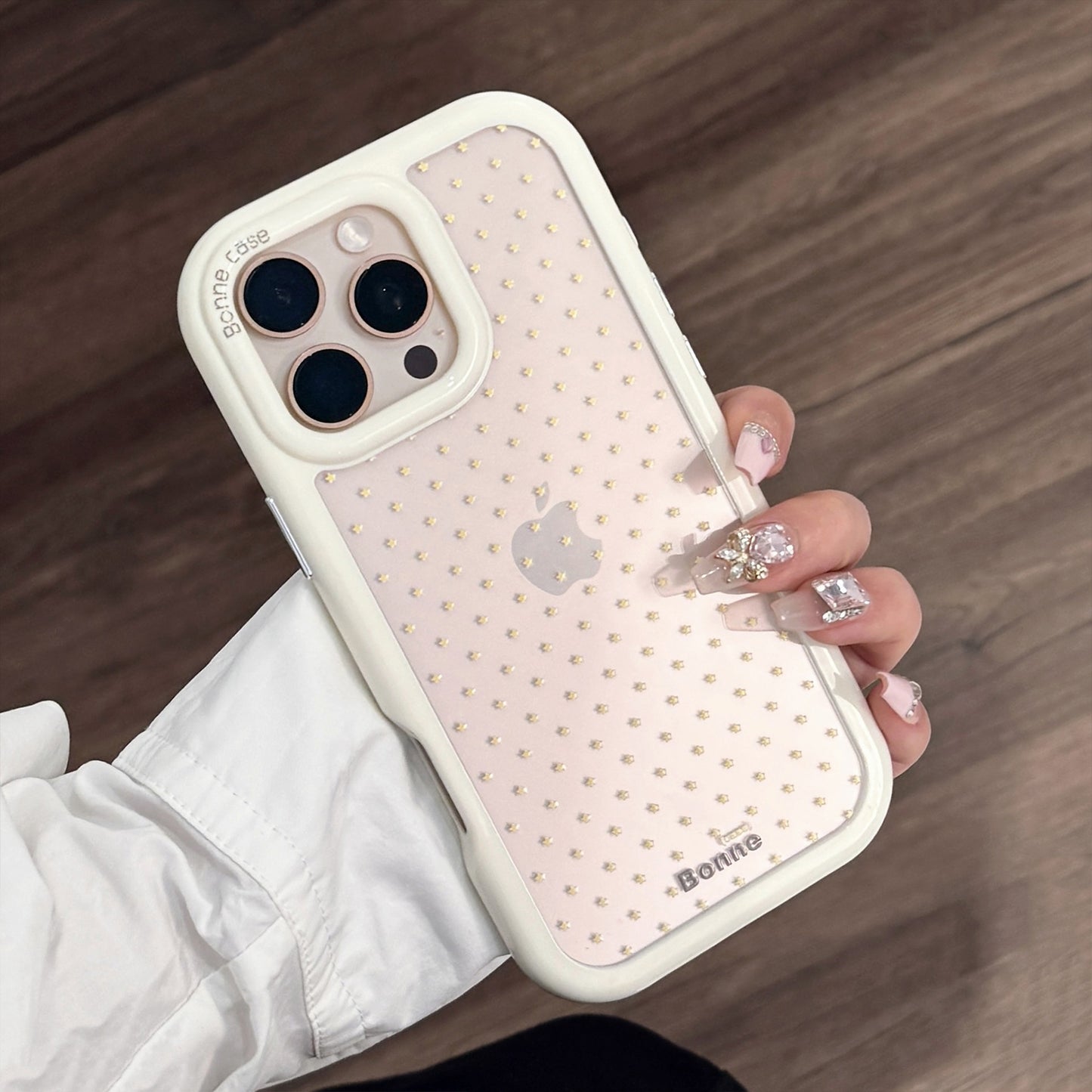 Light Gray Star Design Shockproof Phone Case for iPhone