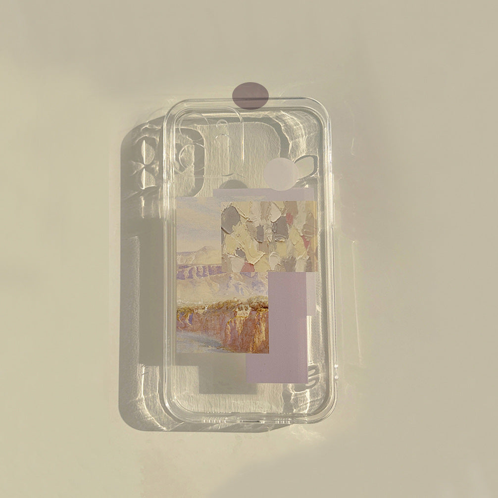 Korean Style Green Floral Soft Phone Case for iPhone